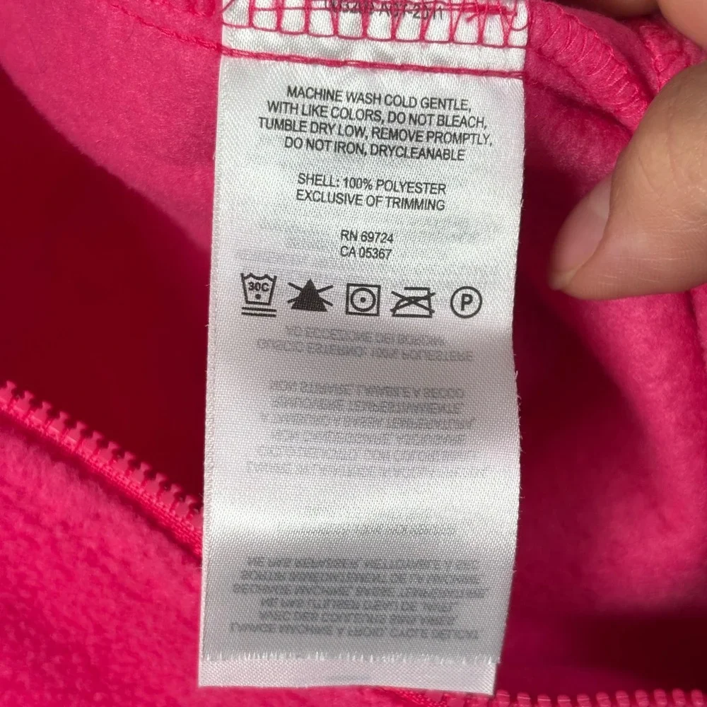 Columbia Fleece Bunting 0-3 Months Pink Hooded Bear Ears‎ Zip Up Snowsuit